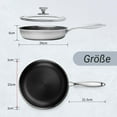 thumbnail image 6 of Innerwell 9.5” Nonstick Stainless Frying Pan with Ergonomic handle for Gas Electric Induction Ceramic Stoves and Oven, 6 of 8