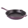 thumbnail image 4 of BergHOFF Neo 5pc Cast Iron Oval Dutch Oven Set with 10" Fry Pan, 5qt. & 8qt., Purple, 4 of 10