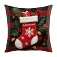 thumbnail image 2 of Christmas Snowman Throw Pillow Cover 18 X 18,Christmas Decorations Winter Holiday Decor Throw Cushion Case,Christmas Decorative Pillow Cases with Soft Fabric Hidden Zipper for Home Decor, 2 of 6