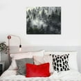 thumbnail image 5 of Nawypu  Black and White Misty Foggy Mountain Landscape Canvas Wall Art - Breathtaking Scene of Fir Forest in Hipster Style Picture Prints Rustic Decor for Home Office, 5 of 5