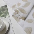 thumbnail image 4 of Zzistar Leaf Printed Voile Sheer Rod Pocket Window Tier Curtains, Taupe, 4 of 8