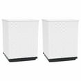 thumbnail image 1 of vidaXL Planters Flower Boxes with Rattan Look Outdoor Plant Boxes for Patio, 1 of 6