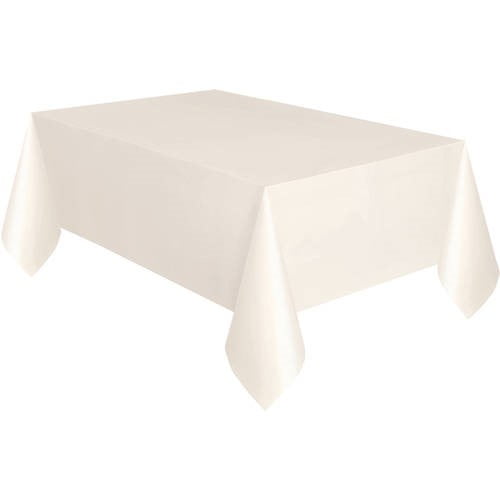 Ivory Cathys toy Shop Large Plastic Rectangle Table Cover Cloth Wipe Clean Party Tablecloth Covers