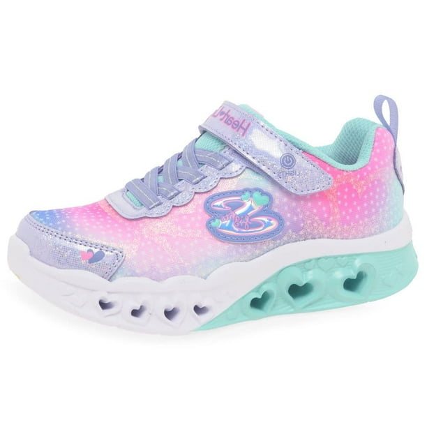Sneaker Skechers Flutter Heart Lights Lavender para niños