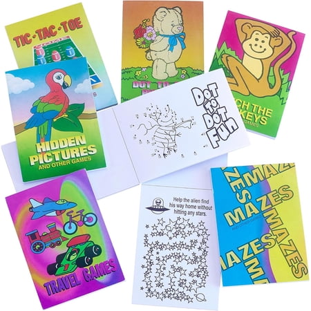 Playbees Mini Game Books for Kids - 24 Pack - Assorted Educational Brain Games Booklets - Spark Learning and Entertainment - Perfect for On-The-Go Fun - Kids 3 4 5 6 7 8
