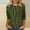 Green, variant on Green Womens Tops 3/4 Sleeve Loose Graphic Prints Crewneck Blouses Tee Shirts Womens S