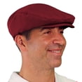thumbnail image 2 of Flat Newsboy Traditional Golf Cap: 'Par 3' - Mens - Solid - Maroon - Microfiber, 2 of 4