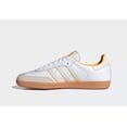 thumbnail image 4 of Adi-das Originals Men's Samba OG White Crew Yellow Sneakers ID1479, 4 of 6