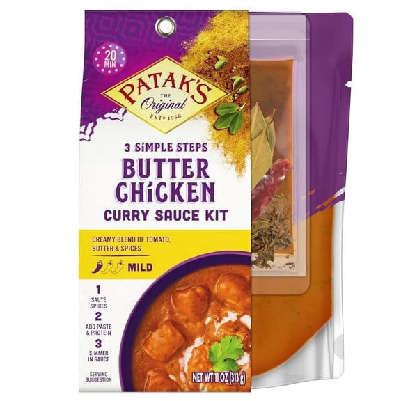 Patak's Butter Chicken Curry 3-Step Kit, 11 oz, Pack of 6