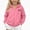 Pink, variant on WAVSUF Girls Fleece Zipper Jacket, Windproof with Pocket Long Sleeve Winter Casual Hooded Jacket 10-12