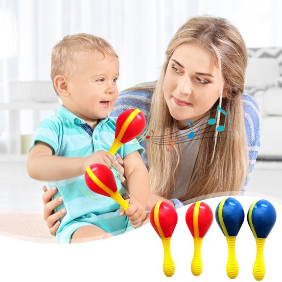 Plastic Sand Sinker Percussion Instrument | Orff Rhythm Shaker | Musical Accompaniment Toy | Blue Red | Plastic | 2 Pack | 12.5x8.8x4.4cm | Lightweight Rhythm Maker