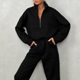thumbnail image 4 of 2 Piece Sets for Women Fall Plus Size Casual Fleece Long Sleeve Plus Size Hoodie Trousers Sports Suit, 4 of 4