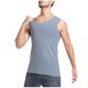 thumbnail image 2 of Camiseta sin mangas con cuello en V para hombre, color liso, sin costuras, con parche interior ajustable para temperatura cálida, blusa de poliéster para hombre., 2 of 7