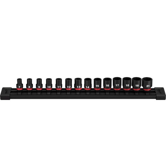Milwaukee 49-66-7007 14-Piece SHOCKWAVE 6 Point Standard Metric 3/8 in. Drive Impact Socket Set