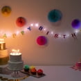 thumbnail image 5 of Brightz LED Happy Birthday String Lights, 8 Ft, Felt Banner Party Decoration, 5 of 6