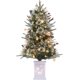 thumbnail image 1 of 3-feet de altura green artificial christmas tree powered by battery, con timer, 78 LED lights, y snowelk base para home y oficina decor, 1 of 5