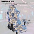 thumbnail image 2 of SCRAWLGOD Monstera Leaf Print Blue Beige 4 Pieces Gaming Chair Covers Slipcovers Stretch Game Chair Cover with Armrest Covers Universal Fit Rotating Gaming Armchair Protector, 2 of 7