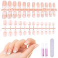 thumbnail image 1 of 192 Pieces False Nails Kit  French Fingernails Short Natural False Nails for Gluing Press On Nails for Women  10 Sizes, 1 of 7