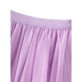 thumbnail image 5 of Caoirhny Women Layered Tulle Long Skirt, Fashion High Waist Solid Color Frill Trim Ruffle Midi Skirt, 5 of 9