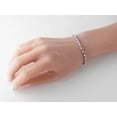 thumbnail image 2 of Amethyst& Diamond Womens Tennis Bracelet 14K White Gold Plated, 2 of 4
