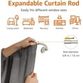 thumbnail image 4 of Basics Adjustable Room Darkening Blackout Curtain Rod, 48" to 88", Nickel, 4 of 7