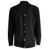Wyzesi Red Cardigan Cropped Men's Solid Color Button Up Long Sleeved Sweater Mens Cardigan Sweaters