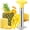 Yellow, variant on Pineapple Corer and Slicer Tool - Pineapple  with  Serrated Tips - Easy to Use & Clean - Stainless Steel Core Remover for Pineapple - Slice and Core Fruits with Ease(Yellow)