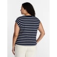 thumbnail image 3 of Terra & Sky Women’s Plus Side Tie Dolman Tee, Size 0X-5X, 3 of 5