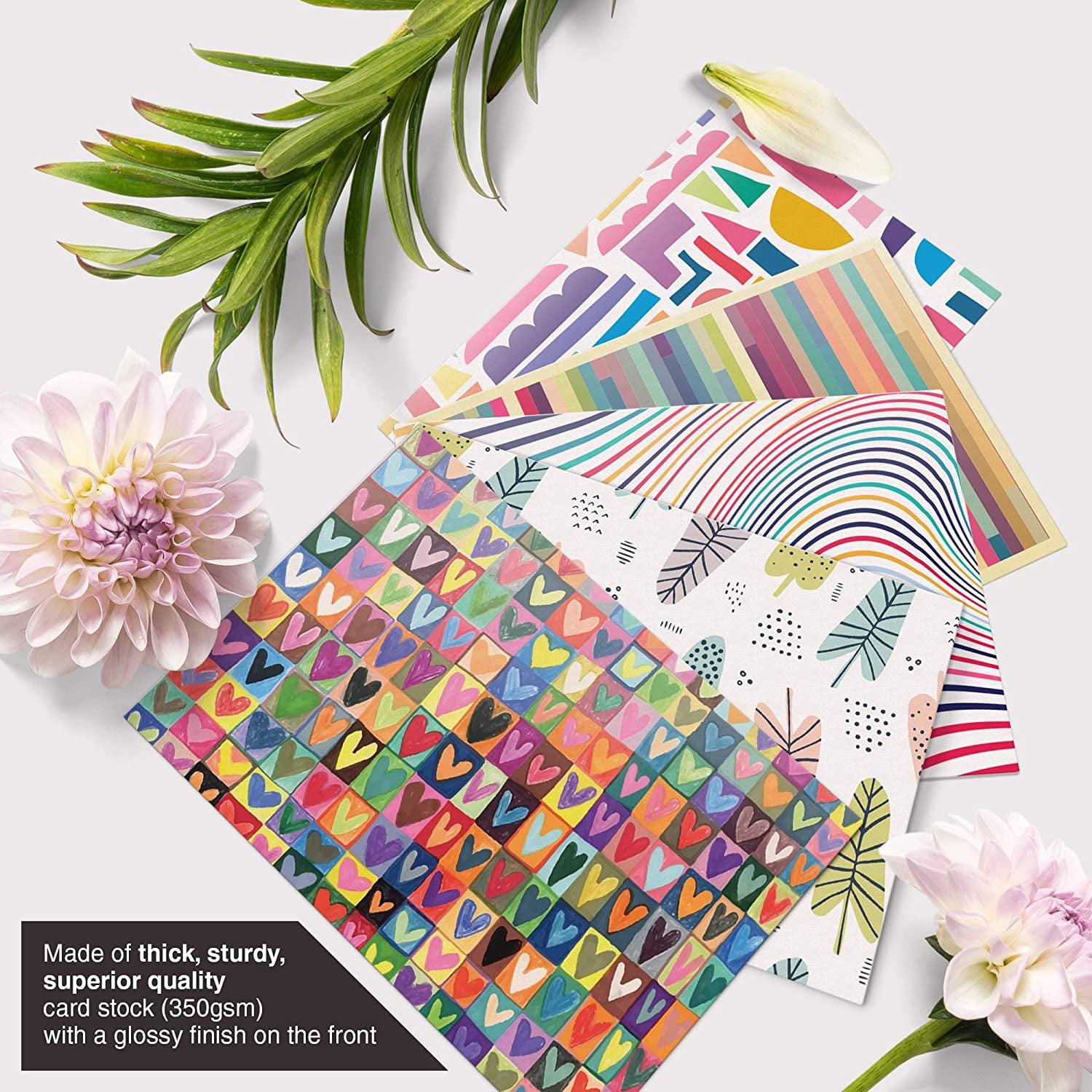 Dessie 50 Blank Greeting Cards and Envelopes with Unique Designs for All Occasions, 4” x 6”