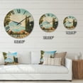 thumbnail image 4 of Designart 'Beautiful Mountains View By The Sea Side' Nautical & Coastal Wood Wall Clock, 4 of 5