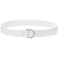 thumbnail image 5 of Falari Canvas Web Belt Metal Double D Ring Buckle for Men Women Casual Cloth Military Style Belt 1 1/2" Wide White Large, 5 of 7