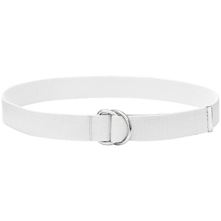 Buy Canvas Belt, Web Belt for Men/Women with Metal Double D Ring Buckle 1  1/2 Wide, Dark Grey a, waist 31-35 at