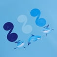 thumbnail image 6 of Hytrove Dolphin Hanging Swirls Blue Coated Paper Party Decorations 24Pcs 10.2x4.9x0.008In, 6 of 8