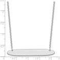 thumbnail image 3 of Sterling Silver Ss/Rhodium-Plated Large Polished Oblong Blank Bar Necklace Made In United States xna1209ss, 3 of 5