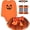 Halloween Orange, variant on Baby Essentials Baby Girl Pumpkin Outfit 4-Piece Set – Long Sleeve Bodysuit, Tutu Skirt, Leg Warmers & Bow Headband (Orange Cutest In The Patch, 3 months)