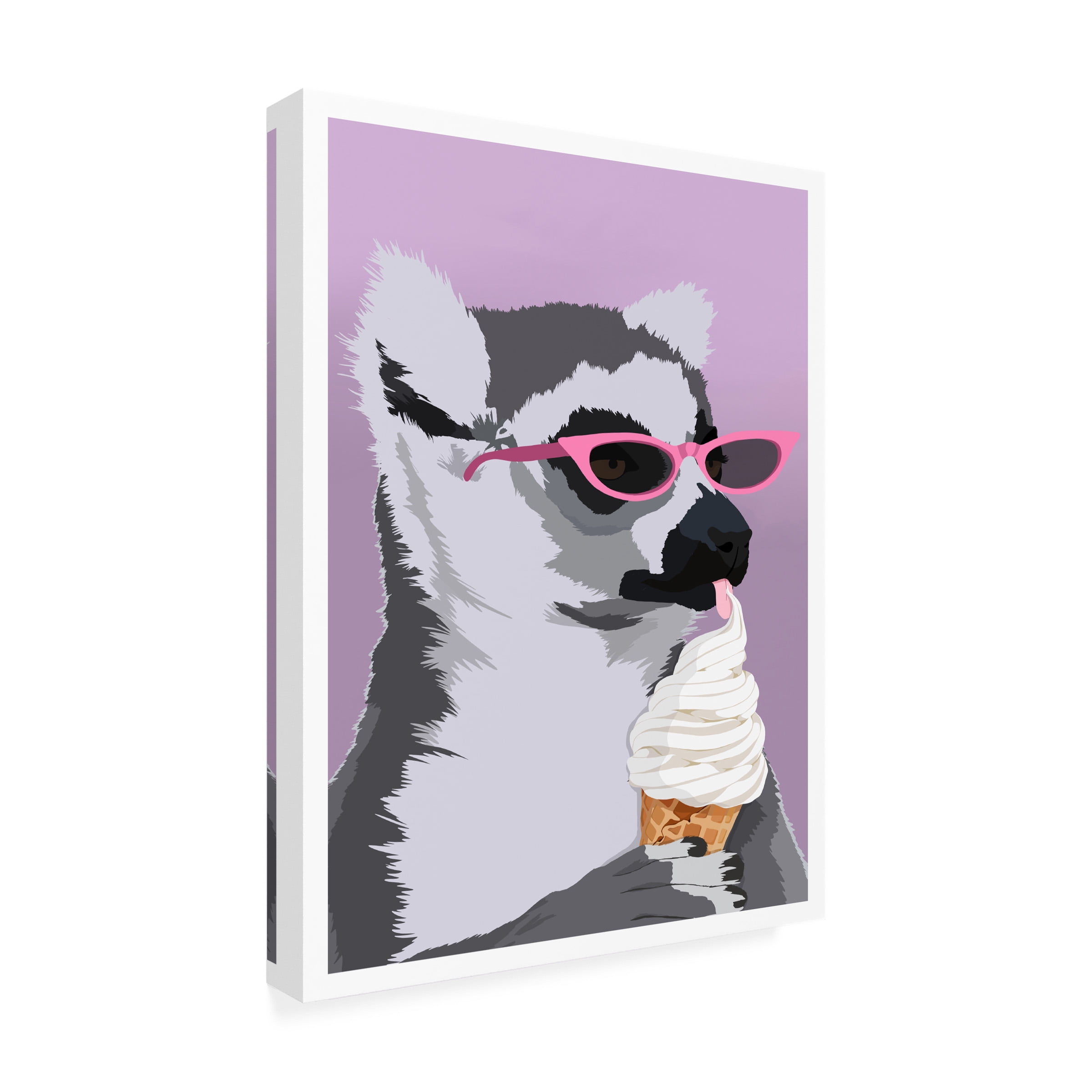 Bykammille 'Jugdy Lemur With Icecream' Canvas Art