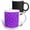 Multicolor, variant on 3drose, Abstract Hypnotic Dynamic Circular Triangle Mosaic Background, 15oz Two-tone Blue Mug