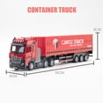 thumbnail image 4 of 1:50 Scale Heavy-Duty Alloy Excavator Transport Vehicle with Openable Doors, Sound & Light Effects, Warning Lights, and Trailer - Durable, Drop-Resistant Construction, Activated by Front Press, 35cm, 4 of 4