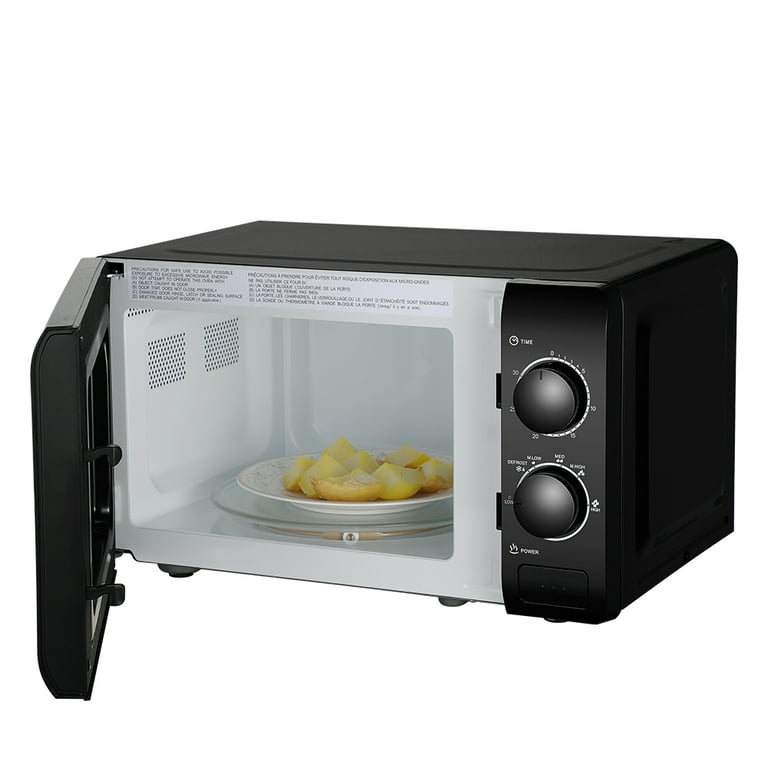 Black Microwave Ovens Countertop, BTMWAY 700 Watt Microwave Oven 0.7 Cu.Ft,  Mechanical Dials Small Microwave Oven with 6 Power Levels, Durable Microwave  Oven for Home, Office, Apartment, Dorm, R1161 
