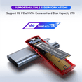 thumbnail image 3 of 2X M2 SSD Case M.2 to USB 3.1 Gen 2 10Gbps NVMe SSD Enclosure for NVMe PCIE M Key/(B+M)Key SSD Hard Disk,M2 SSD Case OTG, 3 of 4