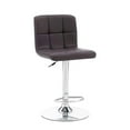 thumbnail image 1 of Pemberly Row Tabouret de Bar Moderne en Métal Rembourré Réglable Couleur Chocolat, 1 of 14