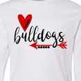 thumbnail image 4 of Inktastic Bulldogs with Heart and Arrow Long Sleeve Youth T-Shirt, 4 of 5