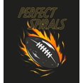 thumbnail image 2 of "Perfect Spirals" Flaming Football Adult Black Long Sleeve Hoodie-3XL, 2 of 6