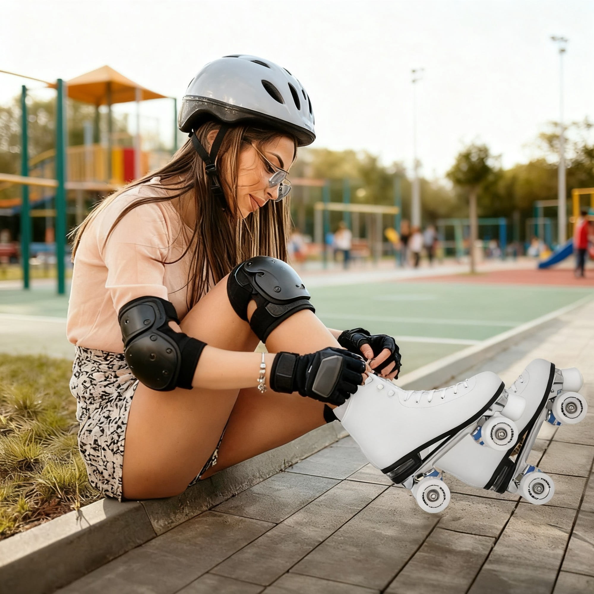 JZY Adult High-Top Retro Roller Skates, Unisex Glitter Skates for Indoor/Outdoor Use, PU Durable Wheels, Stable Weight Support