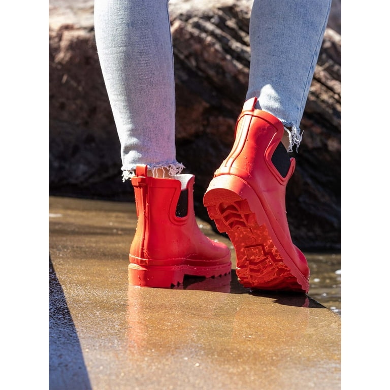 Norty - Womens Ankle Rain Boots - Ladies Waterproof Winter Spring Garden Boot Medium 11B(M)US Matte Olive Green
