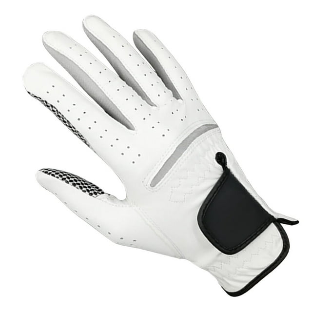 Guante de golf Yuarrent Hombres Antideslizante Faux Leather Elástico Transpirable Mitten deportes al aire libre Golf mano derecha 27