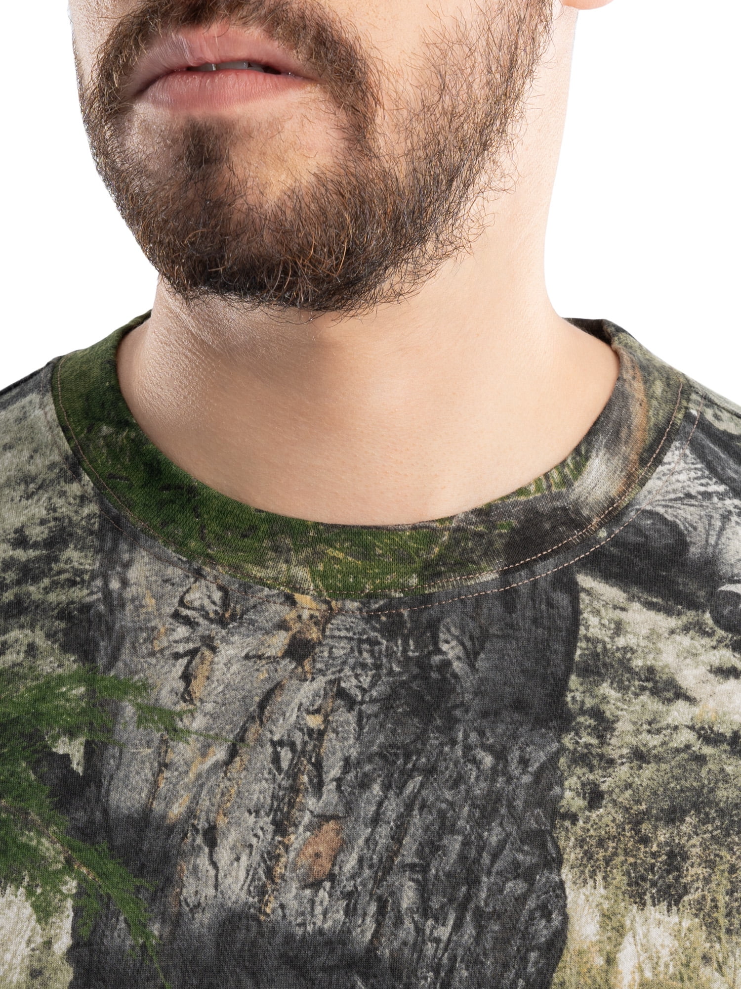 Mossy Oak Men's Long Sleeve Scent Control Hunting Camouflage T-Shirt, Mossy Oak Mountain Country, L