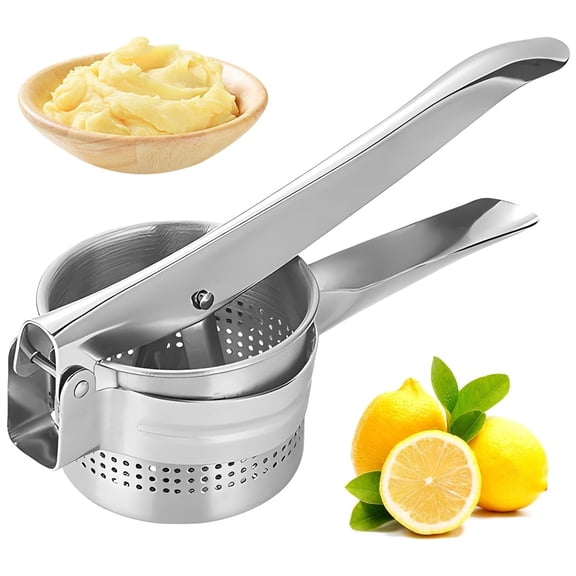 Stainless Steel Lemon Squeezer, Manual Juicer Press, Handheld Potato Ricer Masher,Multi Functional Lime Squeezer for Potatoes,Fruits and Vegetables