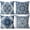 Blue and White 18x18 Set 4, variant on Vintage Blue and White Throw Pillow Covers 18x18 Set of 4, Retro Boho Ethnic Navy Blue Moroccan Tile Mediterranean Decorative Pillow Covers for Home Room, Chinoiserie Decor Pillowcases