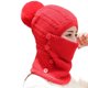 thumbnail image 4 of Minnieouse Gorro de hilo de punto de invierno para mujer, gorro de calentamiento con Protector de cuello portátil, gorro de moda para fiesta informal Sombreros Rojo Minnieouse AP016143-01, 4 of 6